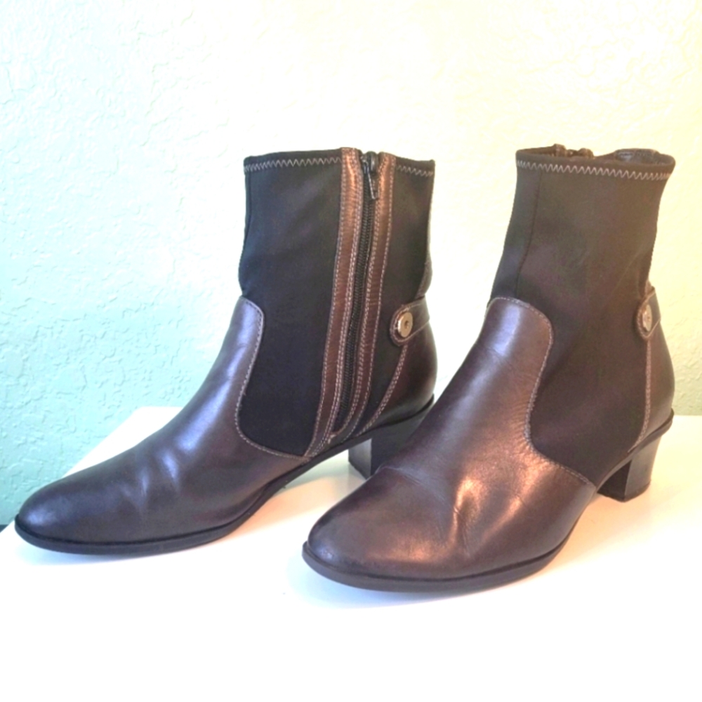 CLOUDWALKERS COLISEUM LEATHER BROWN BOOTIE SIZE 8..5